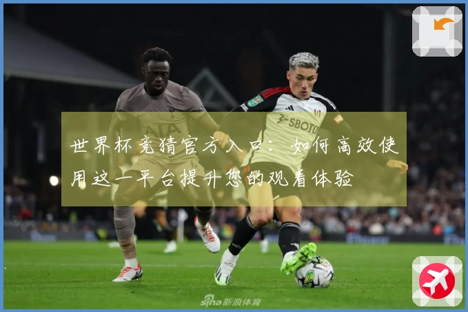 世界杯竞猜官方入口：如何高效使用这一平台提升您的观看体验